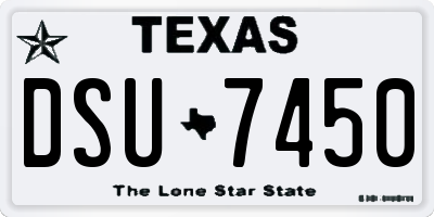 TX license plate DSU7450