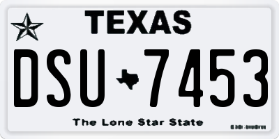 TX license plate DSU7453