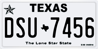 TX license plate DSU7456