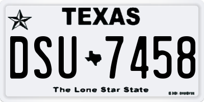 TX license plate DSU7458