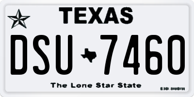 TX license plate DSU7460