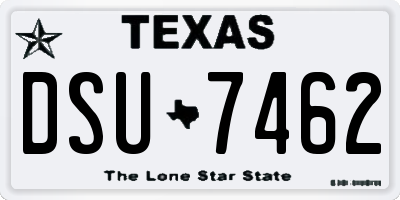 TX license plate DSU7462