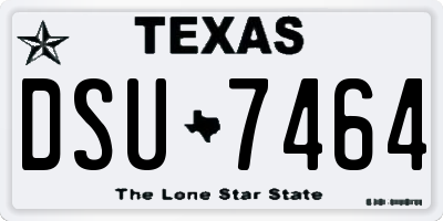 TX license plate DSU7464