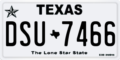 TX license plate DSU7466