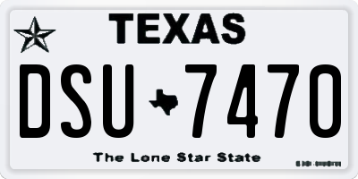 TX license plate DSU7470