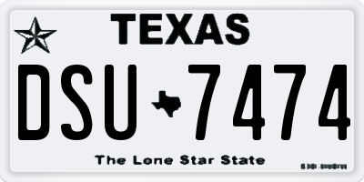 TX license plate DSU7474