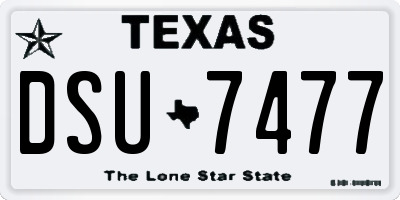 TX license plate DSU7477