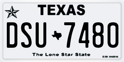 TX license plate DSU7480