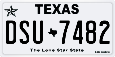 TX license plate DSU7482