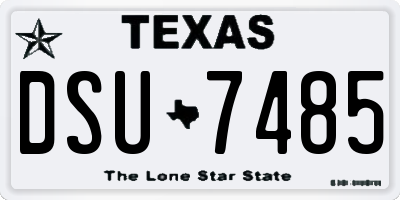 TX license plate DSU7485