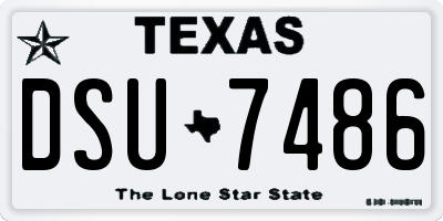 TX license plate DSU7486