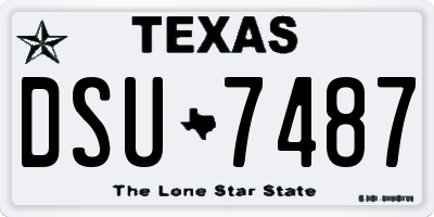 TX license plate DSU7487