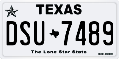 TX license plate DSU7489