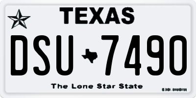 TX license plate DSU7490