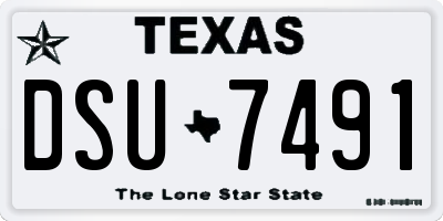 TX license plate DSU7491