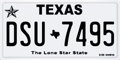 TX license plate DSU7495