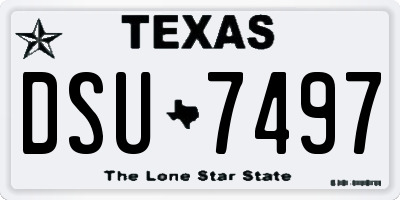 TX license plate DSU7497