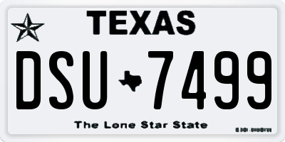 TX license plate DSU7499