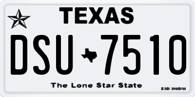 TX license plate DSU7510