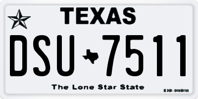 TX license plate DSU7511