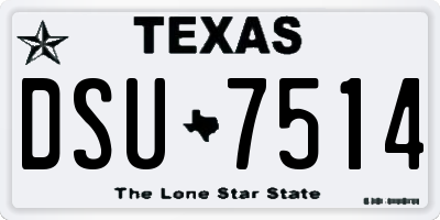 TX license plate DSU7514