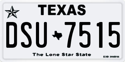 TX license plate DSU7515