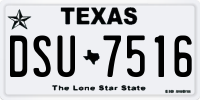 TX license plate DSU7516