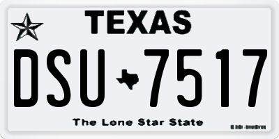 TX license plate DSU7517