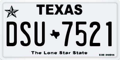 TX license plate DSU7521