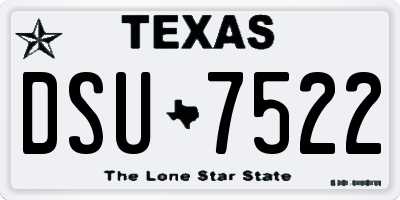 TX license plate DSU7522