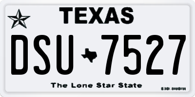 TX license plate DSU7527