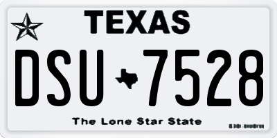 TX license plate DSU7528