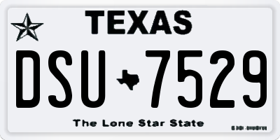 TX license plate DSU7529