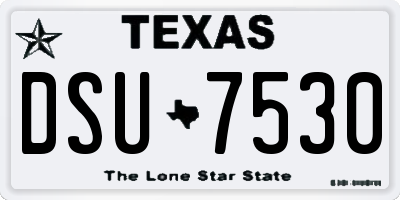 TX license plate DSU7530