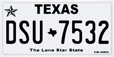TX license plate DSU7532