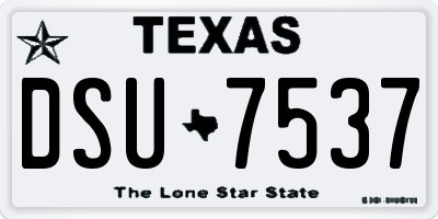 TX license plate DSU7537