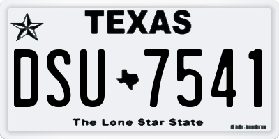 TX license plate DSU7541