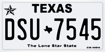 TX license plate DSU7545