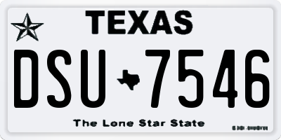 TX license plate DSU7546