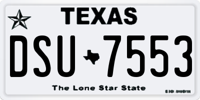 TX license plate DSU7553