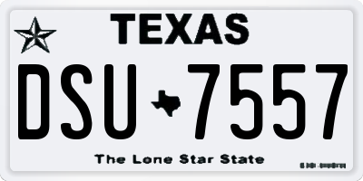 TX license plate DSU7557