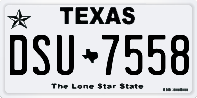 TX license plate DSU7558