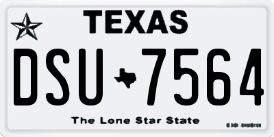 TX license plate DSU7564
