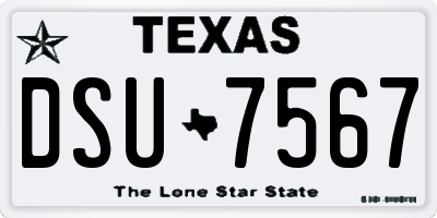 TX license plate DSU7567