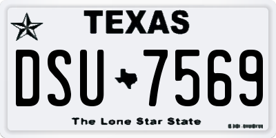 TX license plate DSU7569