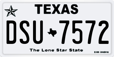 TX license plate DSU7572