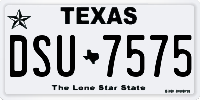 TX license plate DSU7575