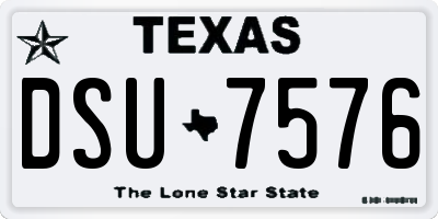 TX license plate DSU7576