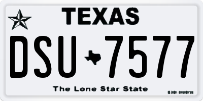 TX license plate DSU7577