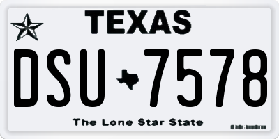 TX license plate DSU7578